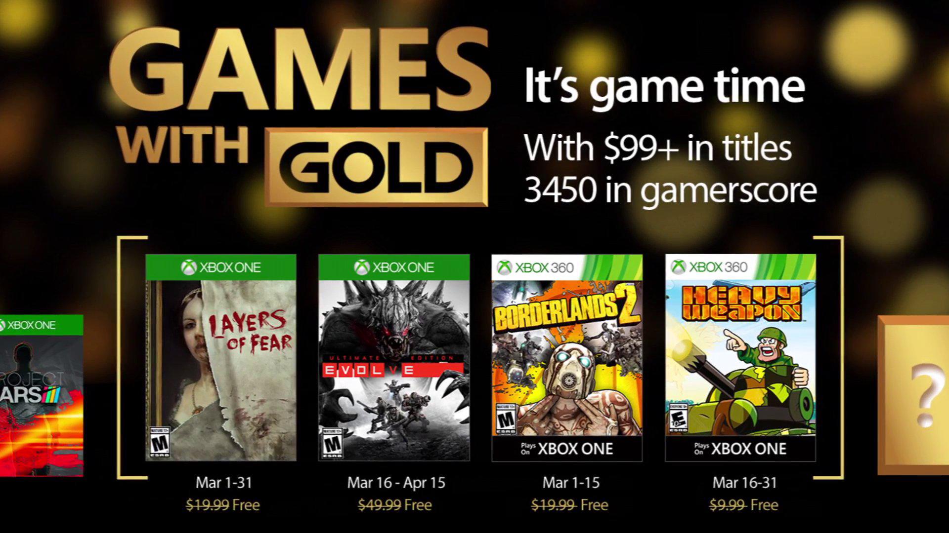 Microsoft огласила мартовский список бесплатных игр Xbox Live Gold‍
