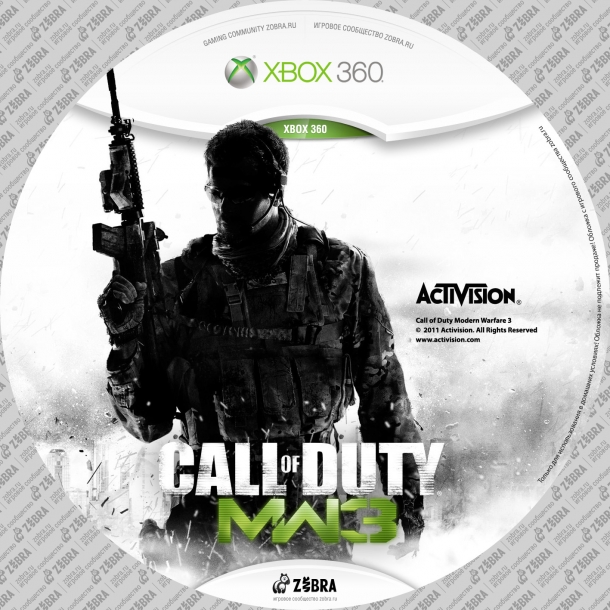 Накатки на диск COD MW3 Call of Duty: Modern Warfare 3