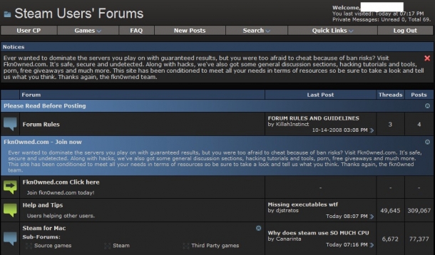 Взломаны форумы Steam Игровая индустрия