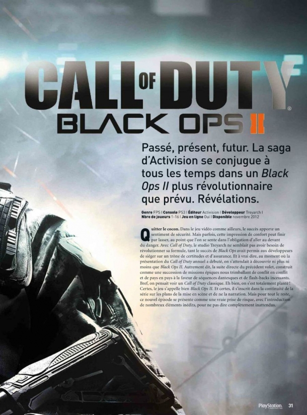 Сканы Call of Duty: Black Ops 2 из OPM France Call of Duty: Black Ops 2