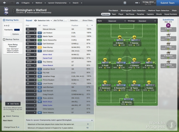 Геймплейные скриншоты Football Manager 2013