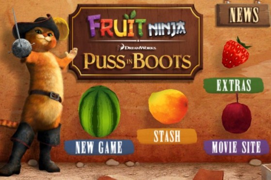 Выход Fruit Ninja: Puss in Boots на Android Fruit Ninja: Puss in Boots