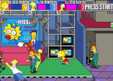 Скриншоты из игры The Simpsons Arcade Simpsons Arcade, The